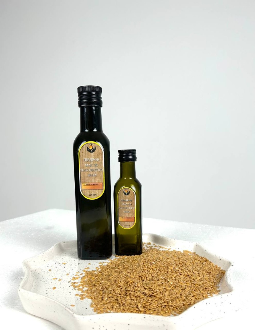 Масло золотистого льна, 100 мл. фото 1